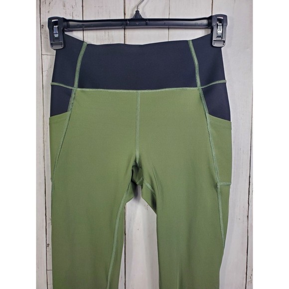 GapFit Sculpt Compression Leggings Womens M Olive Wide Comfort Waistband Gap - Picture 2 of 16